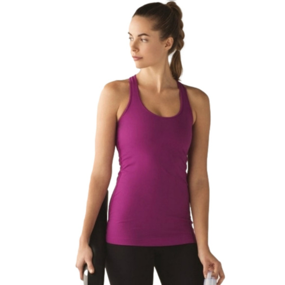 lululemon athletica Tops - 𝅺Lululemon Racerback Cranberry Red Fushia Tank Top Medium 8